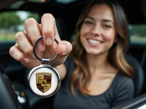 Porsche Llaveros Personalizados Diseño Logo